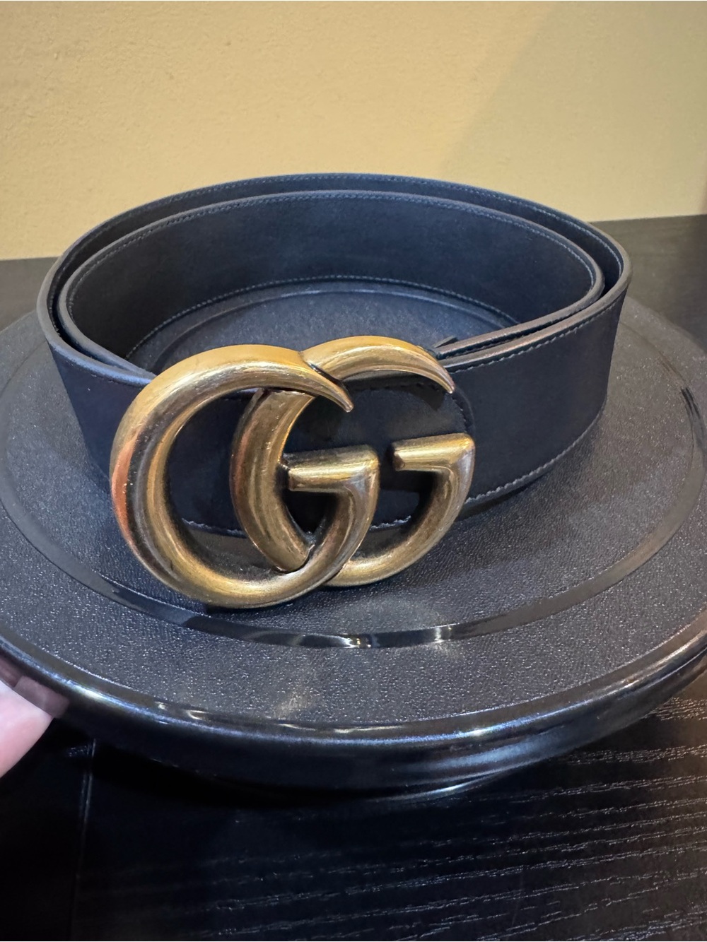 Gucci GG Marmont Leather Belt 95/38 with COA MSRP $570